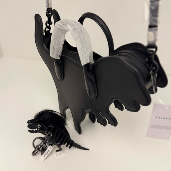 COACH RUNWAY Black Rexy and Black Mohawk Skeleton Rexy Keychain Charm - Picture 7 of 10